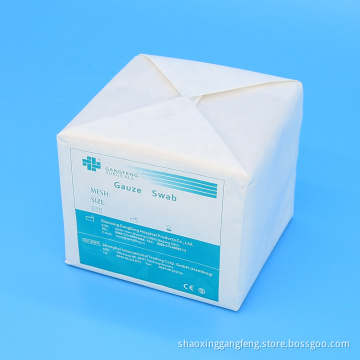 Breathable absorbent 10*10 sterile gauze swab in cotton